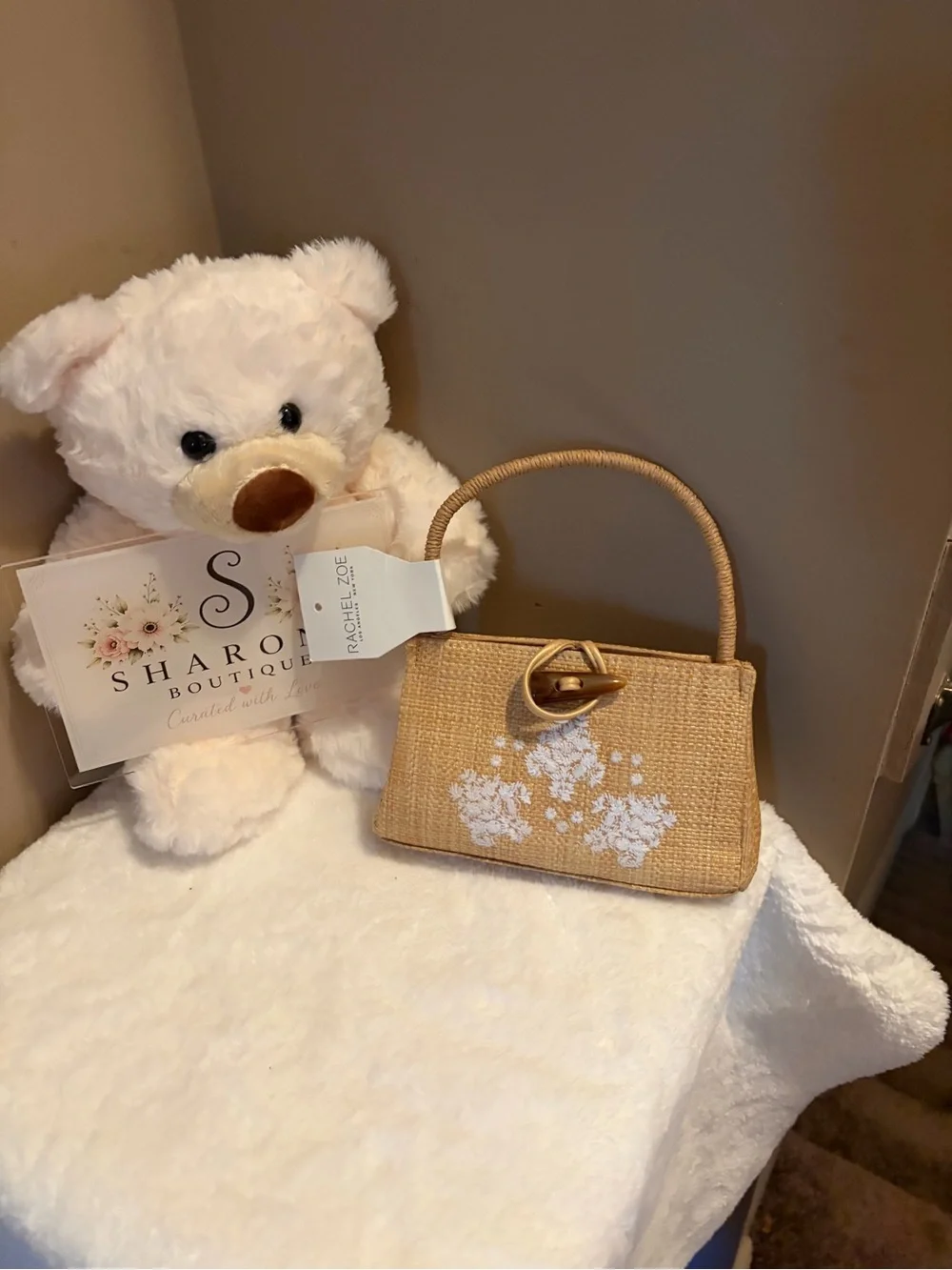 TITLE: Peach Love Girls 7-8 Crochet Sundress Rachel Zoe Purse NWT